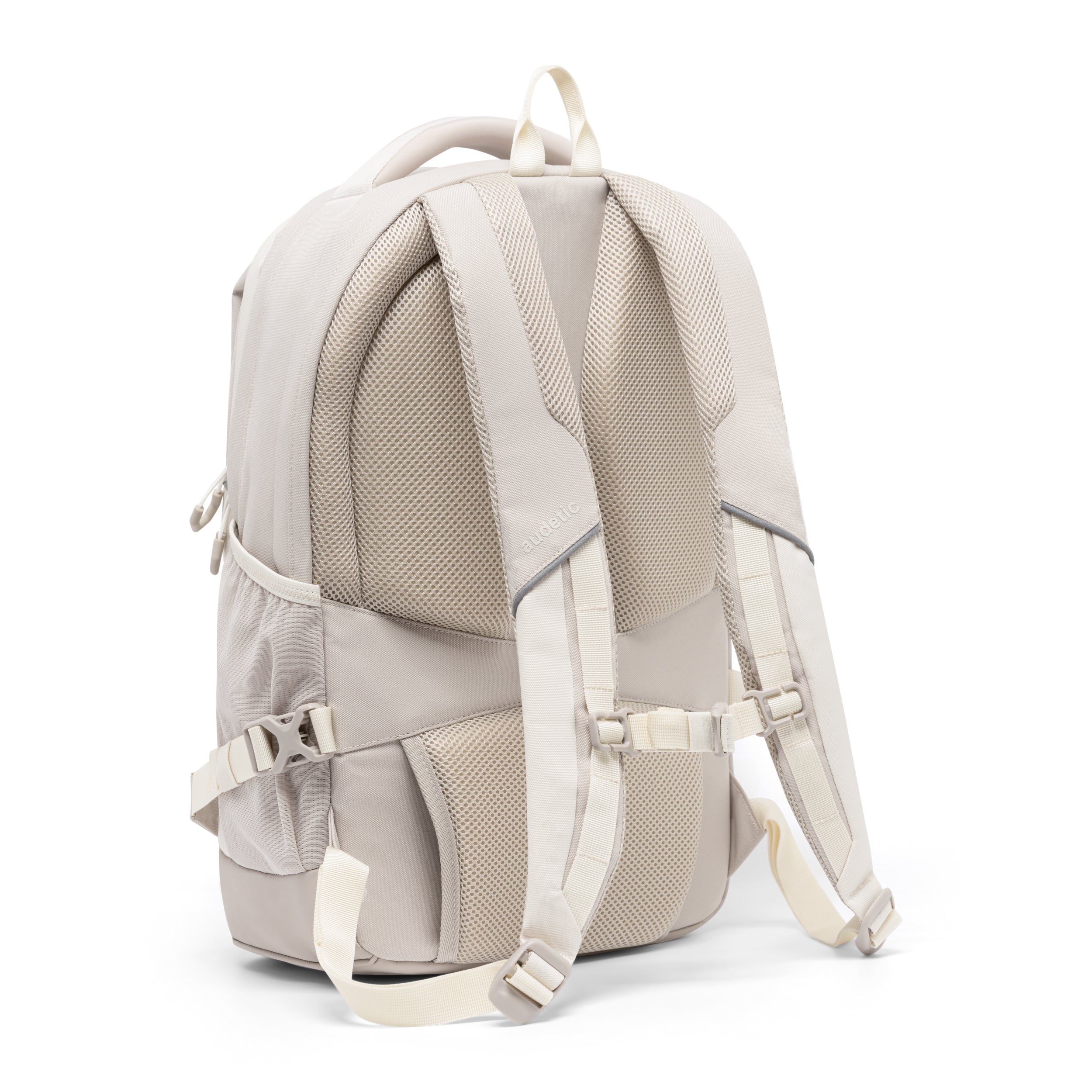 Schulrucksack COSMO in Sandfarbe mit gepolstertem Rücken und verstellbaren Schultergurten
