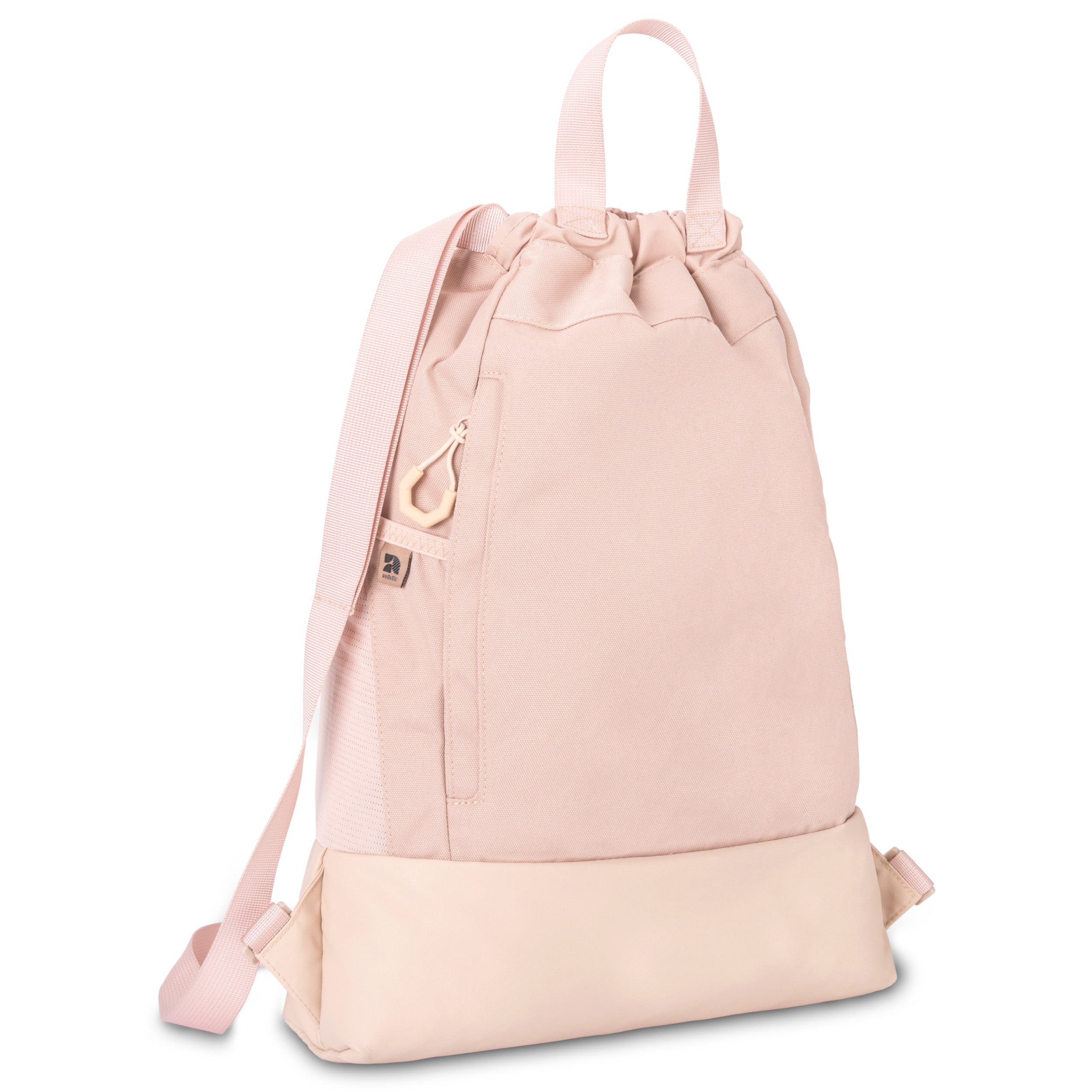 Turnbeutel FIT in rosa mit Zugbandöffnung und verstärktem Boden